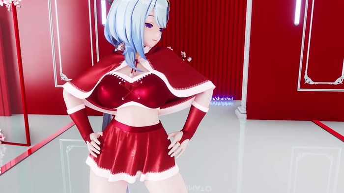 MMD//涩涩大格蕾修圣诞装大兔兔/////布料EEVEE ////第二百一十五期