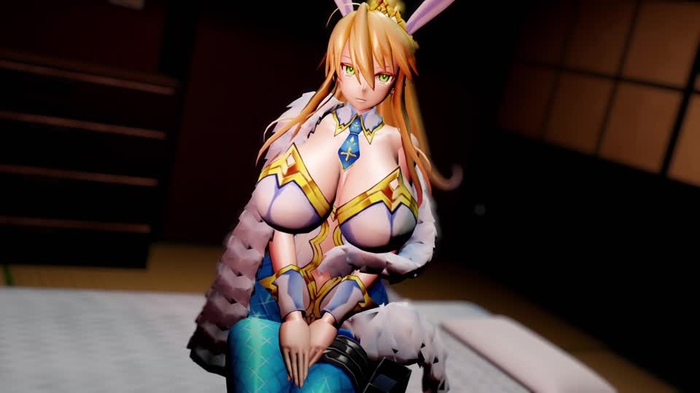 【MMD R-18】僕とバニ上と四畳半【キノコル式バニ上】 35