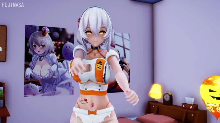 【アズレンMMD】 シリアス、おうちで Happy Halloween ようべつ差分