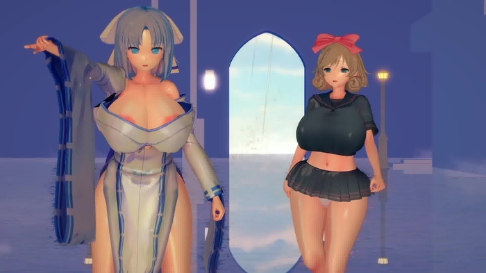 (Dance only) Yumi & Haruka - 巧克力奶油 / チョコレートクリーム / Chocolate Cream [ふたなり / 閃乱カグラ / MMD / コイカツ]