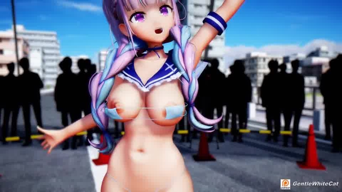 【MMD-R18】湊あくあ || Aqua - Catch the wave【Hololive】