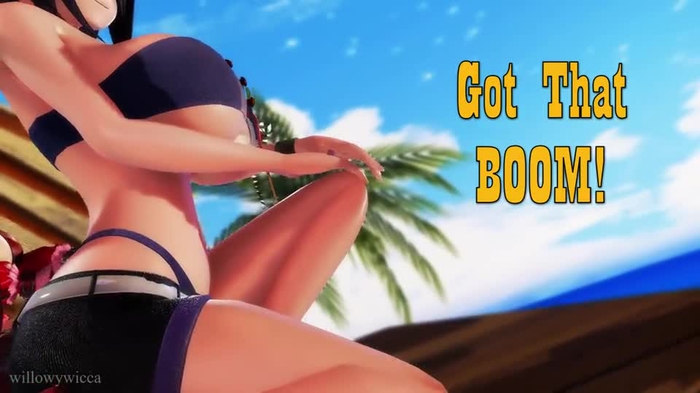 【MMD】Got That Boom - 有明(水着), メグミリア・ランソープ
