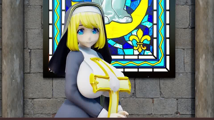 清楚で可憐なシスターの人格排泄無様射精(FUTA)