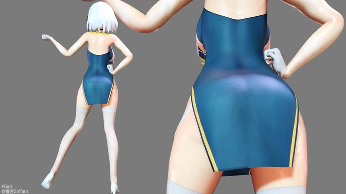 【Azur Lane/MMD-R18】Girls【Sirius_Blue】改進版